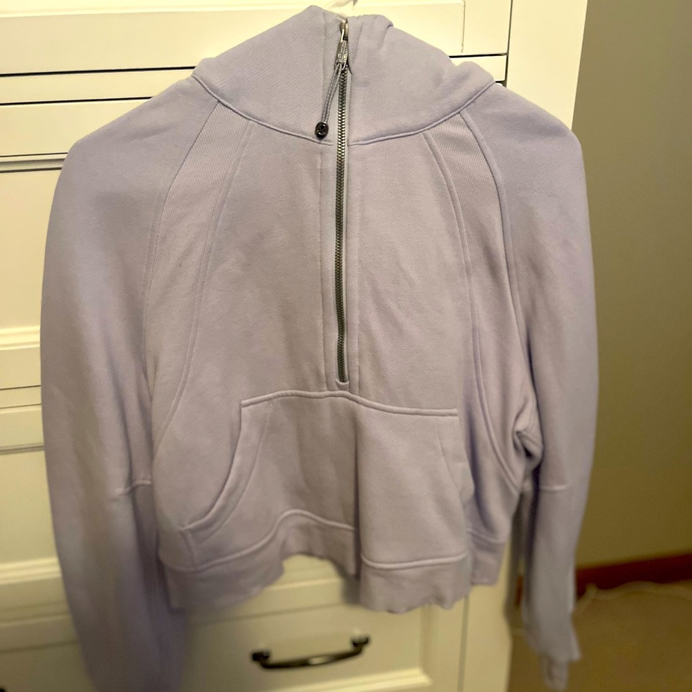 Lululemon Oversized Scuba Half Zip hoodie Light Purple (lavender Dew?) xs/s